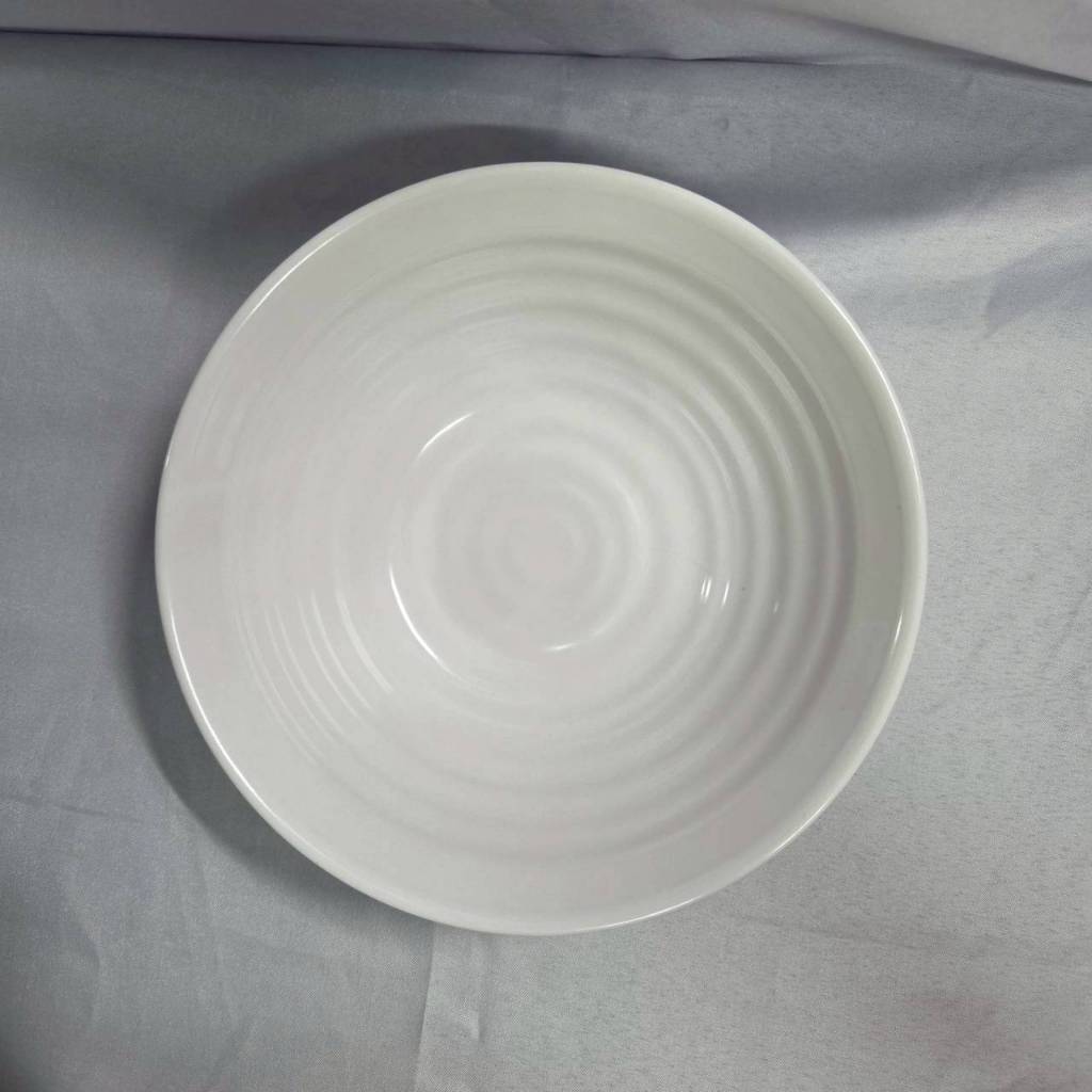 ชามแกงเมลามีน ขนาด 8 นิ้ว B26127-8 Flowerware สีครีมขาว