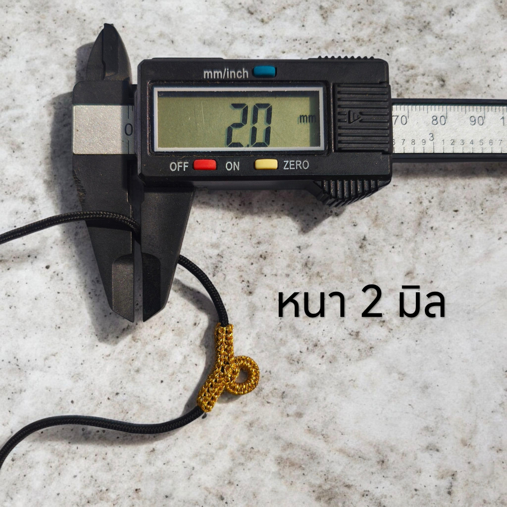 (N0109) สร้อยคอ สร้อยพระ เชือกร่ม ถักไหมทอง ขนาด 2 มิล รูปที่ 4