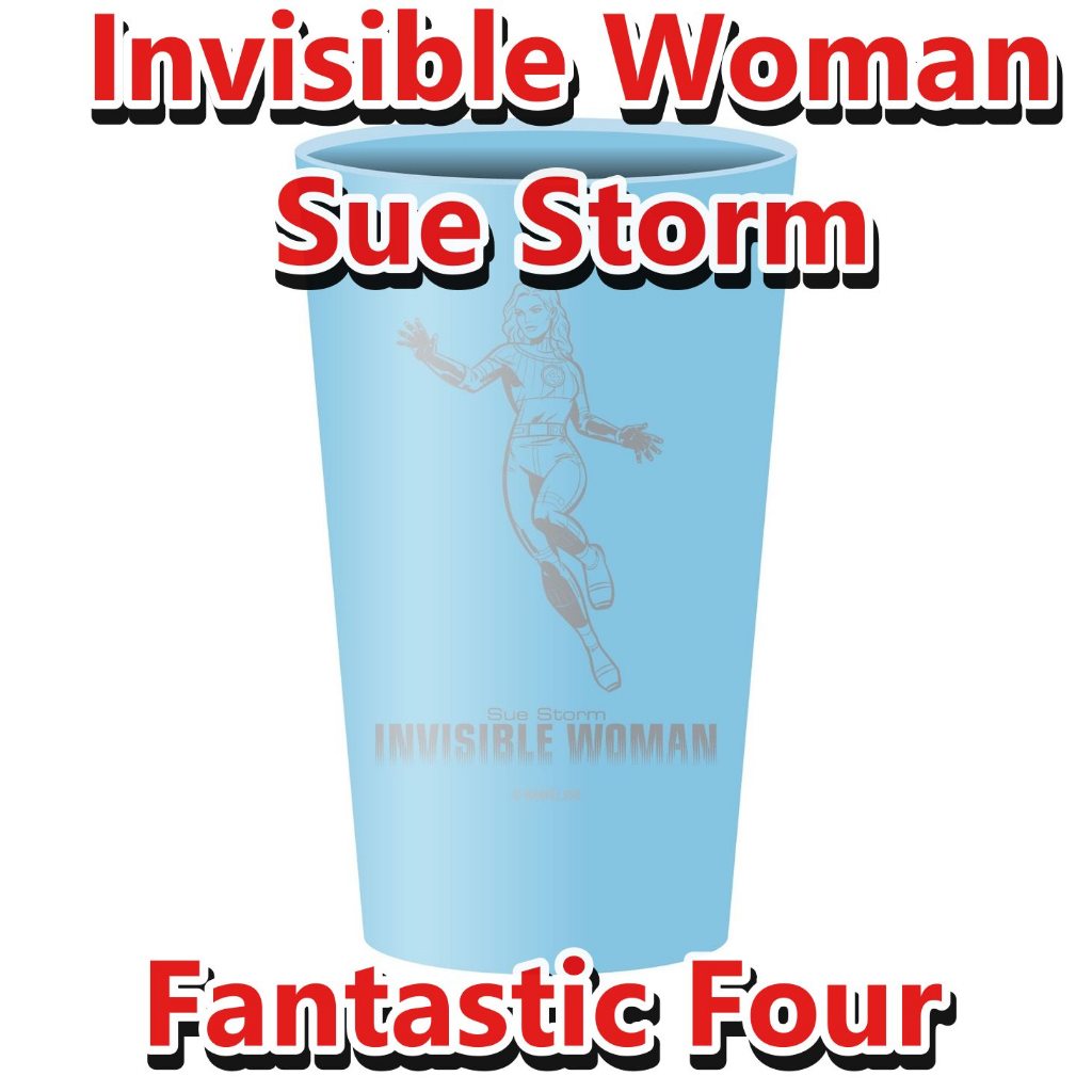 Fantastic Four  Invisible Woman  (Sue Storm) plastic cup limited edition Marvel แก้วพลาสติก งานสะสม 