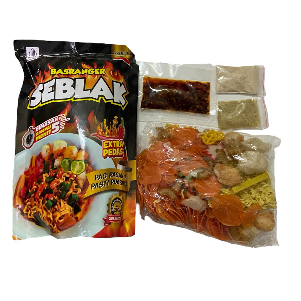 เซบลัก Indonesia Seblak Instant Basranger Extra Pedas Daun Jeruk 200 gram / Basranger Seblak Extra S