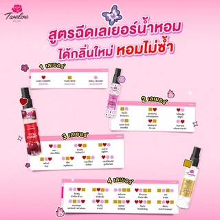 Twelve Plus ทเวลฟ์พลัส น้ำหอม ฉีดเลเยอร์คู่กลิ่นอื่นได้ กลิ่น Vivid Cherry หอมสดใส 25มล