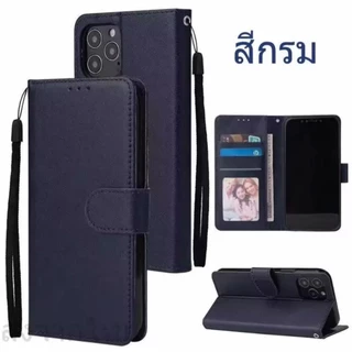ร้านไทย เคสฝาพับ Boss เสียบบัตร สำหรับ Realme C55 C33 C30 C30s C35 C21 y 5i 6i C3 C12 C15 C25 C25y แม่เหล็ก ล็อค ตั้งได้