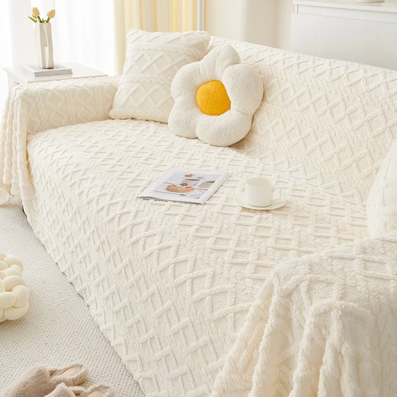 ผ้าคลุมโซฟา ผ้าคลุมฟอร์นิเจอร์ ผ้าอเนกประสงค๋ ขนาด 180*230CM /180*340CM ผ้าห่ม เนื้อผ้านุ่ม สไตล์นอร์ดิก มี 8 สี 5 ขนาด