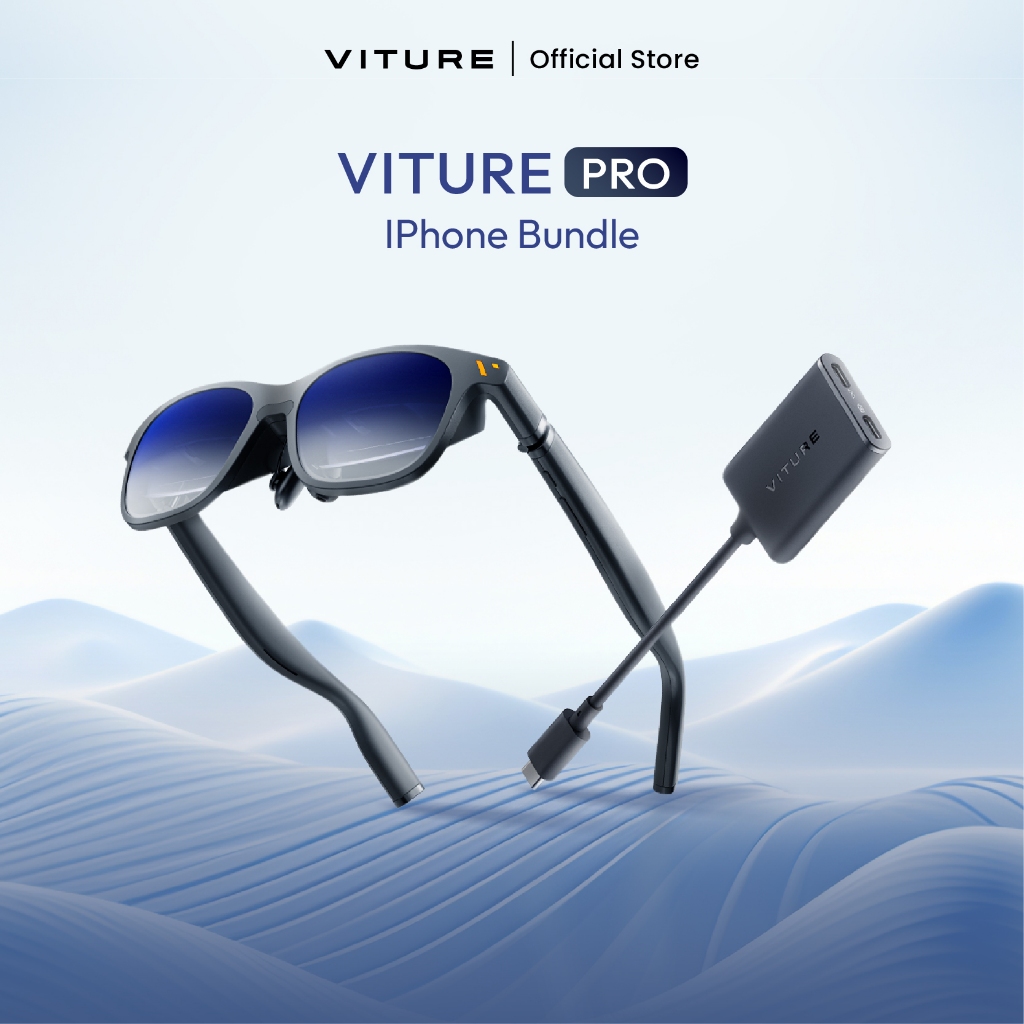 VITURE Pro + USB-C Adapter Bundle- 3DoF with Spacewalker 3D หลายหน้าจอ รองรับ lPhone15/16,Nintendo