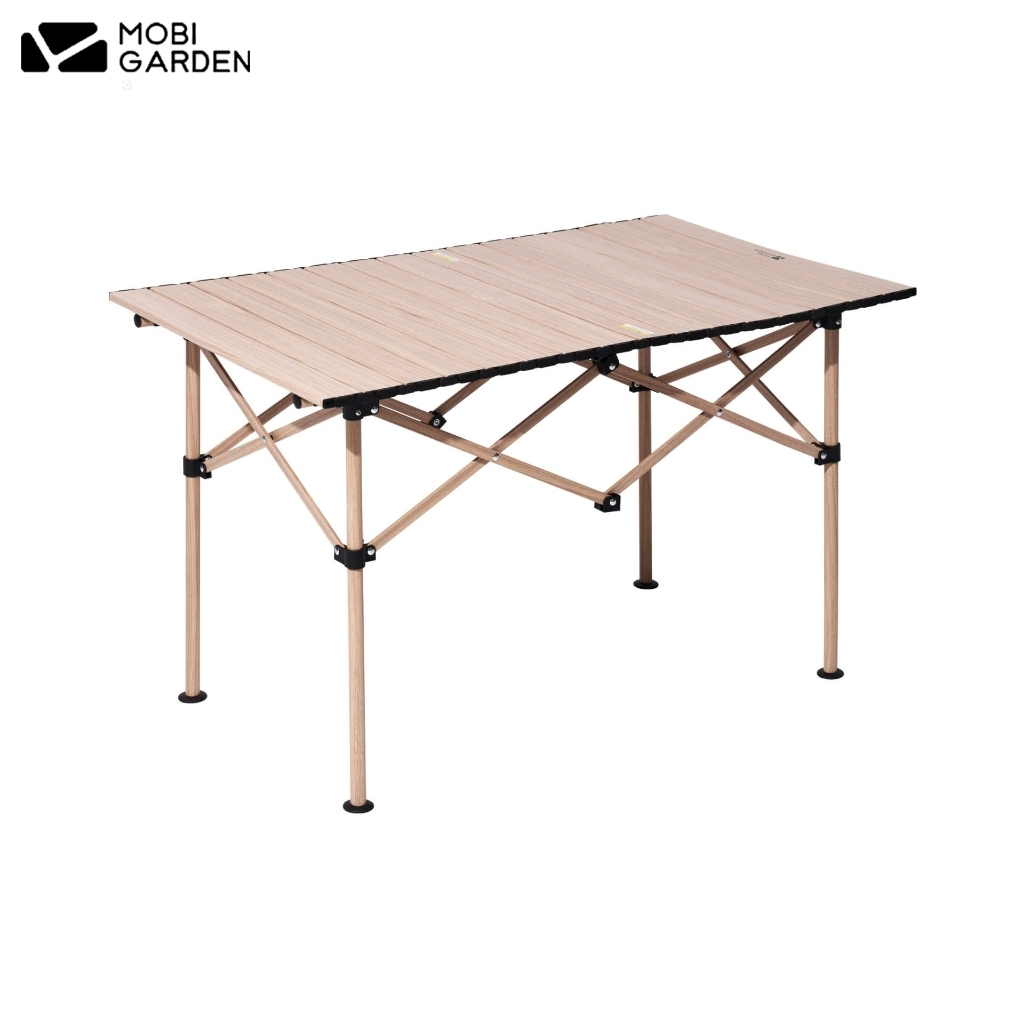 MOBI GARDENโต๊ะพับแคมป์ MountainSeeker โต๊ะแคมป์ปิ้ง สีกากี