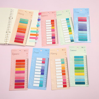 < พร้อมส่ง> โน๊ตกาวแถบV.2 โทนสี PET ( 200 แผ่น ) Sticky Note…