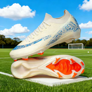 รองเท้าฟุตบอลมืออาชีพกลางแจ้ง รองเท้าสตั๊ด New style Outdoors FG Long Spikes Football Shoes