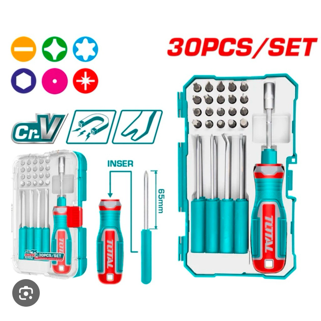TOTAL ไขควงอเนกประสงค์ 30 ตัวชุด รุ่น TACSD30306 Interchangeable Screwdriver