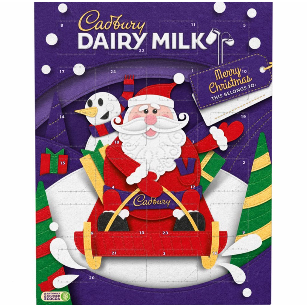 Loacker Advent Calendar/Cadbury Dairy Milk Advent Calendar/MilkyBar Advent Calendar/Ritter sport Advent Calendar/Windel