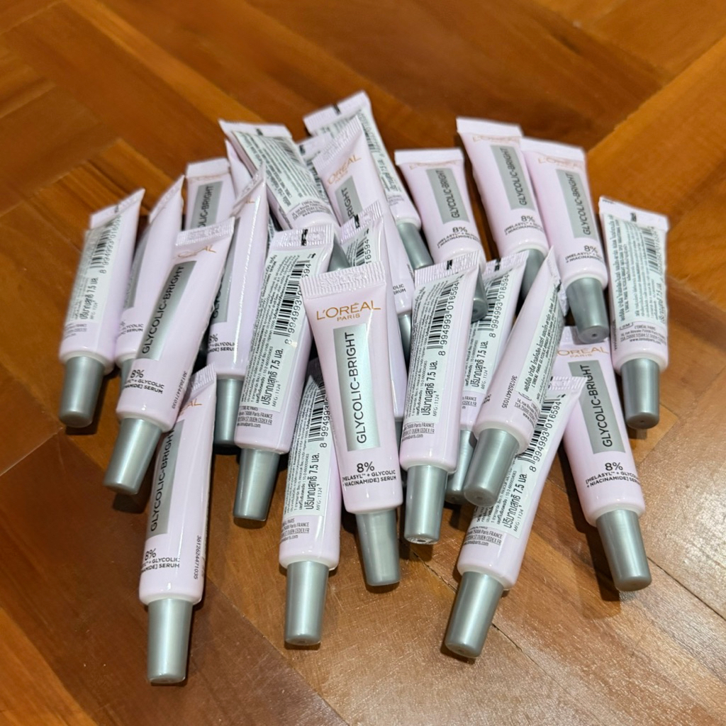 L'Oreal paris glycolic-bright 8% ลอรีอัล ไกลโคลิค-ไบร์ท ขนาด 7.5ml เซรั่มขนาดพกพา