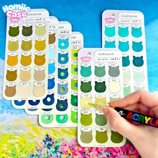 (พร้อมส่ง🇹🇭) แผ่นการ์ดสวอชสี เจาะรูสำเร็จรูป Color Swatch Card กระดาษ หนา 300 แกรม สำหรับ ทำชาร์ตสี สมุดระบายสีตามตัวเลข