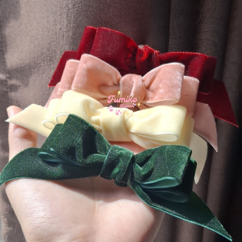 กิ๊บติดผมกำมะหยี่ 3 ชั้น ส่งจากไทย🇹🇭 งาน Hand mand