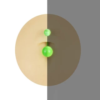จิวสะดือ เรืองแสง ก้านอะคริลิคซิลิโคน Luminous Acrylic Navel Ring Luminous Navel Nail Soft Pole