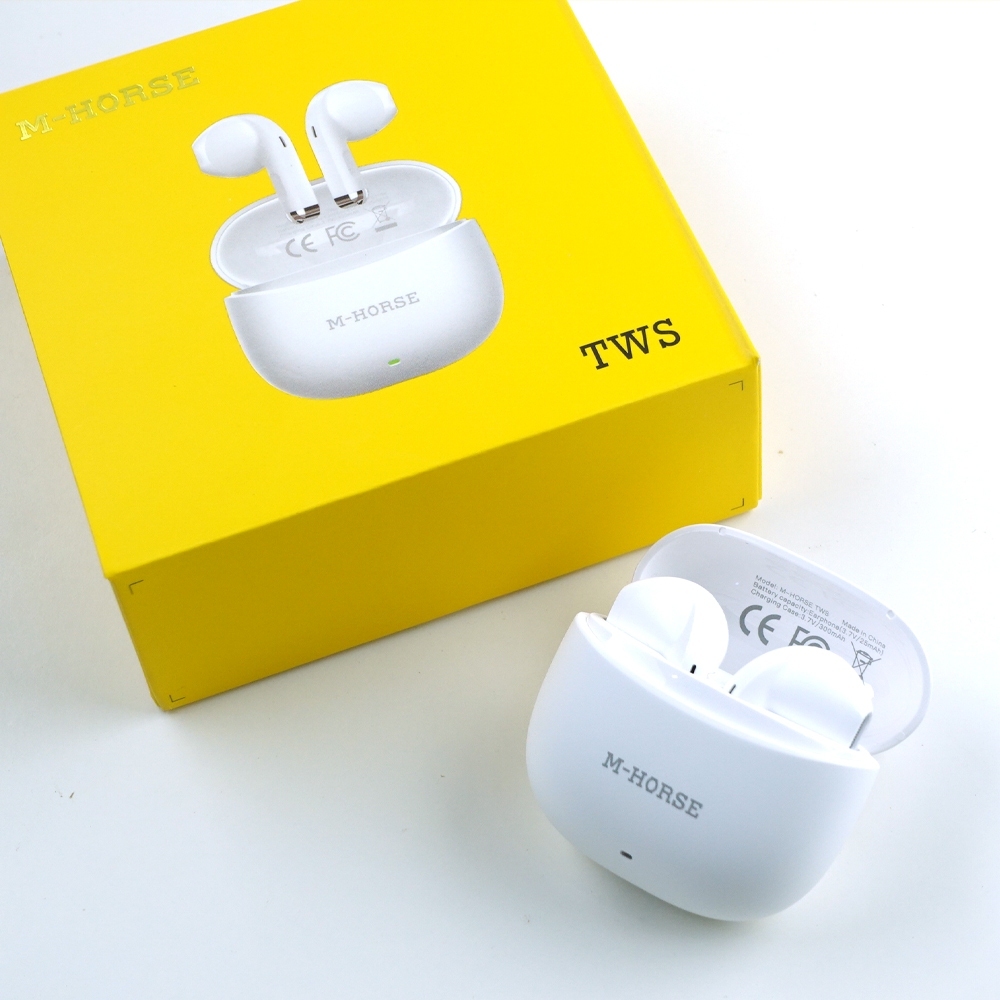 หูฟังบลูทูธ MHORSE รองรับ Bluetoothv5.3หูฟังบลูทูธไร้สาย หูฟังเกมส์บลูทูธ พร้อมกล่องชาร์จ เบสหนัก แบ