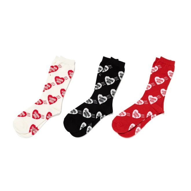 HUMAN MADE HEART SOCKS ,HUMAN MADE HEART SHORT SOCKS