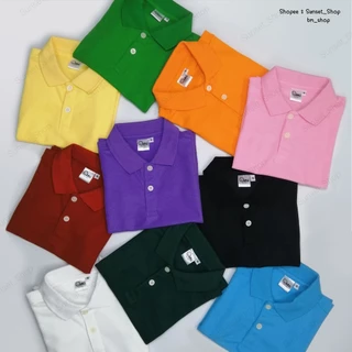 🔥🔥เสื้อโปโลเด็ก สีพื้น10สี ผ้าจูติ [OMNI] มีหลายไซส์ มีเก็บเงินปลายทาง Polo shirt for Kids