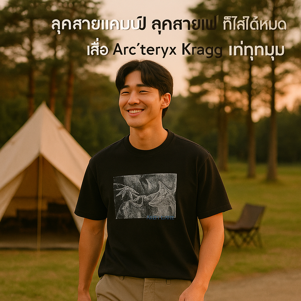 เสื้อยืด Arc’teryx Kragg Cotton ลายโลโก้ สี Solaris Multi แขนสั้น สไตล์ลำลอง เท่ เรียบแต่ดูดี สำหรับผู้ชาย