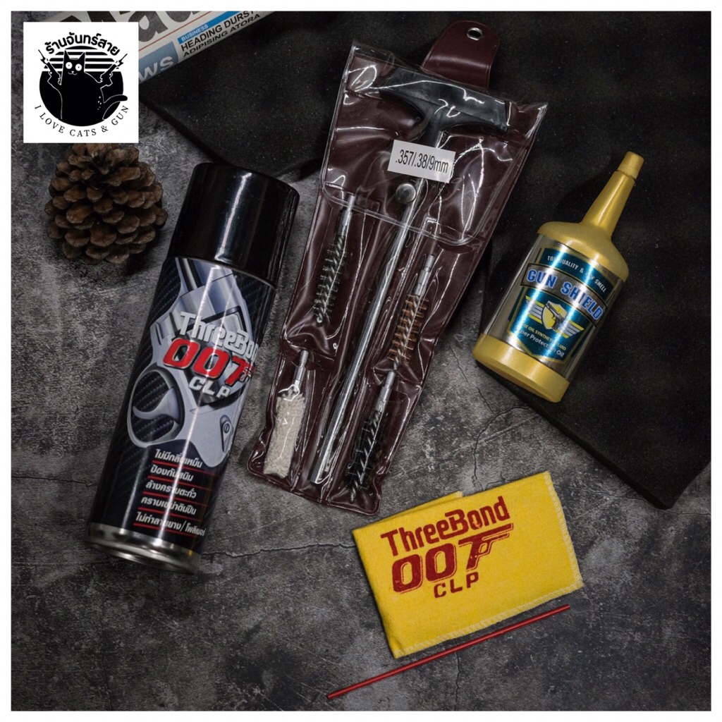 ชุดทำความสะอาดอเนกประสงค์ แส้ Threebond007 Gunshield