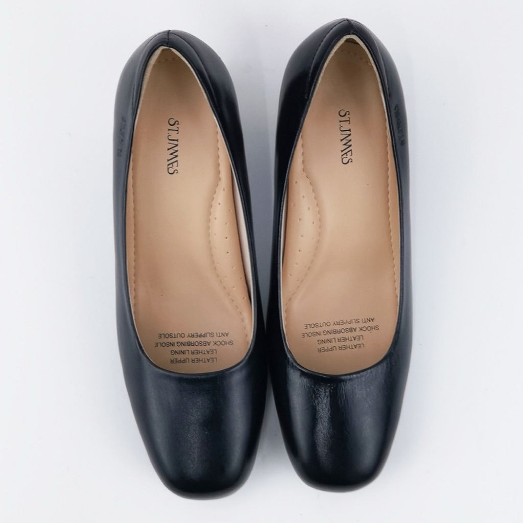 📣ส่งต่อ รองเท้าคัทชู St.JAMES-NAPLES ส้นสูง 2 นิ้ว – BLACK มือสองสภาพใหม่