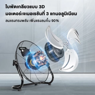 Homecozify พัดลมอุตสาหกรรม (ขนาด 10-18 นิ้ว), พัดลมตั้งพื้น, พัดลมตั้งโต๊ะ