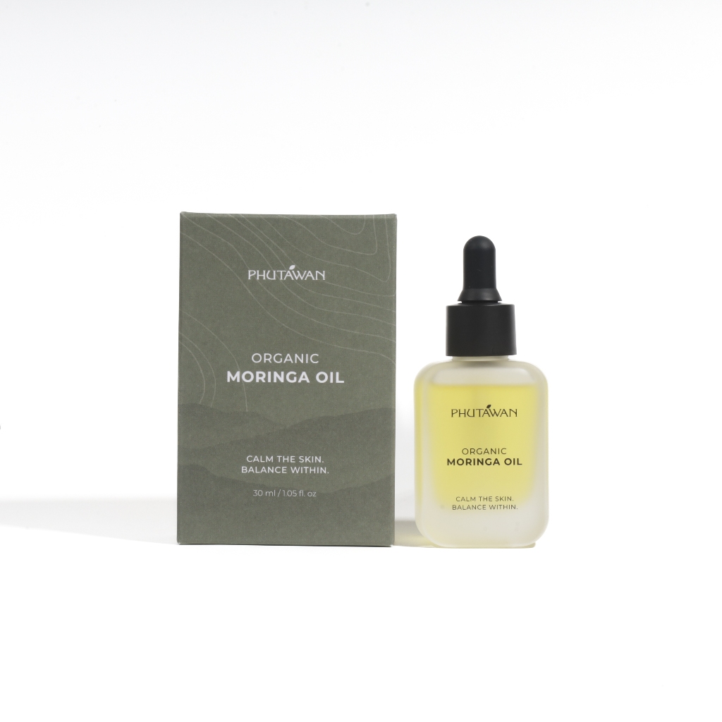 น้ำมันมะรุม ออแกนิกสกัดเย็น ภูตะวัน  Phutawan Moringa Oil organic 100% 30ml new packaging