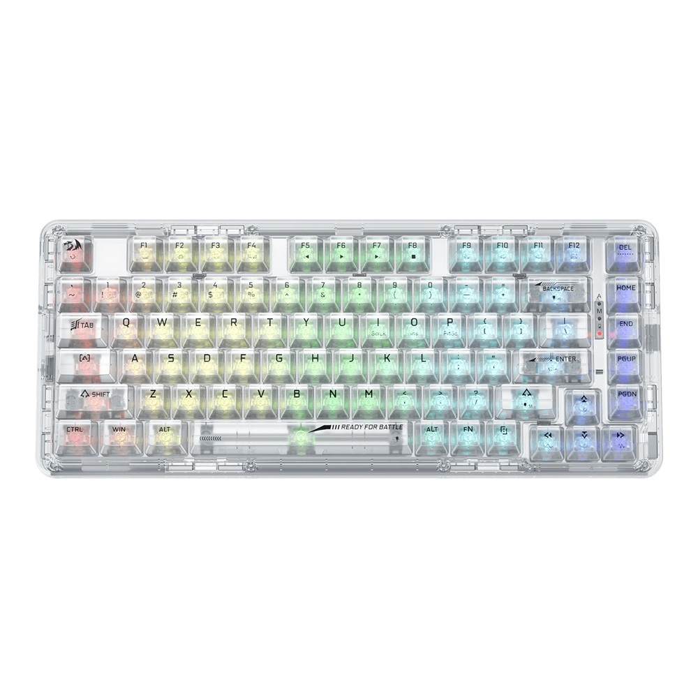 REDRAGON ELF PRO K649 (TRANSPARENT)  CRYSTAL SWITCH - RGB LED - EN