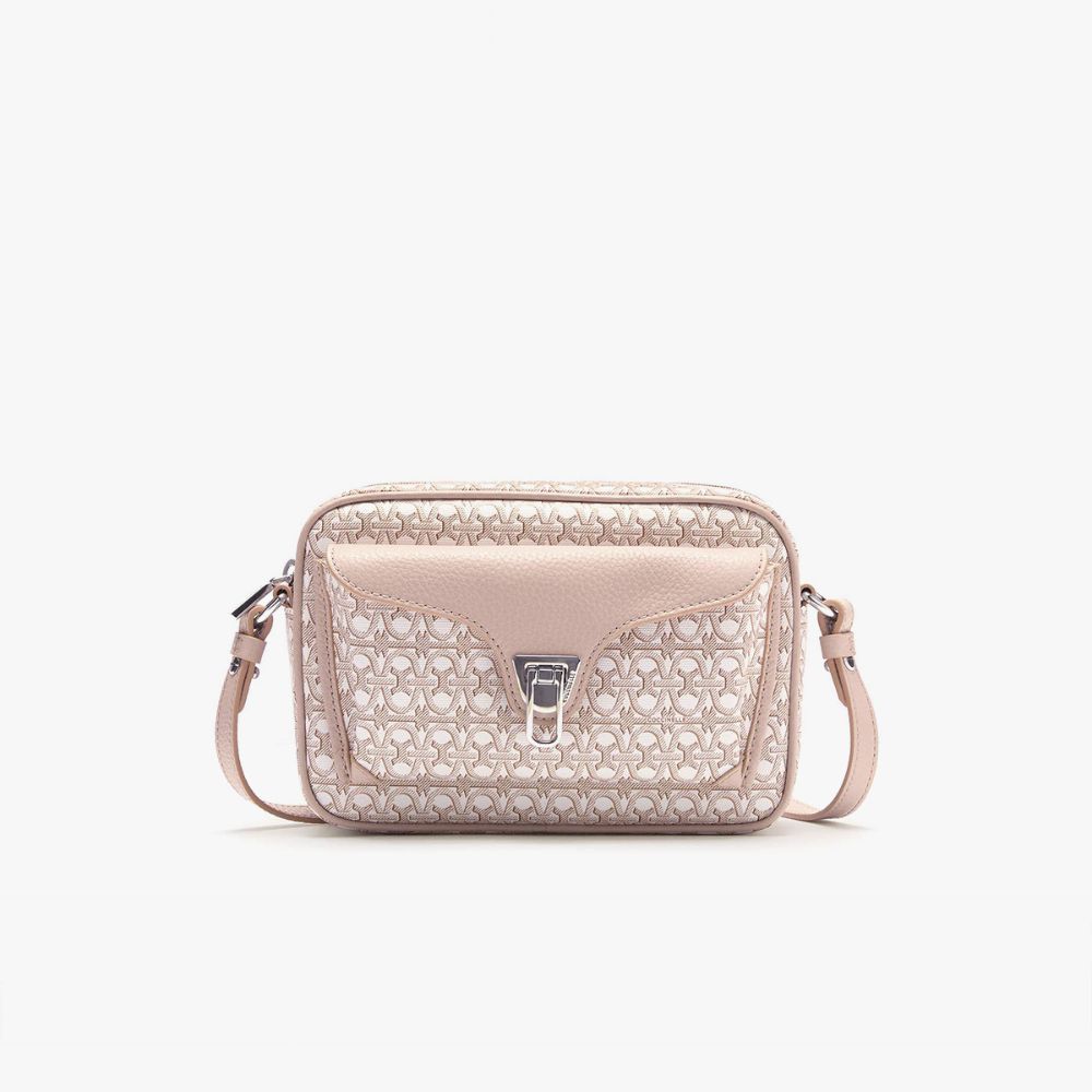 Coccinelle รุ่น Beat Coated Monogram E1S0J150201537 กระเป๋าสะพายผู้หญิง สี MULTI BLANCO/ROSETTE ขนาด