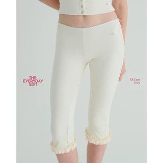 when.we.stretch - Everyday Rib Capri Pant (-เฉพาะกางเกง-) มีซับในอย่างดีทั้งตัว
