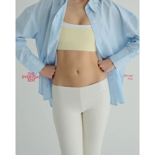 when.we.stretch - Everyday Rib Capri Pant (-เฉพาะกางเกง-) มีซับในอย่างดีทั้งตัว