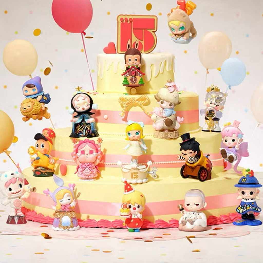 (พร้อมส่ง🇹🇭) แยกตัว Celebrating the Moment POP MART 15th Anniversary Series Figure ป้ายเหลือง