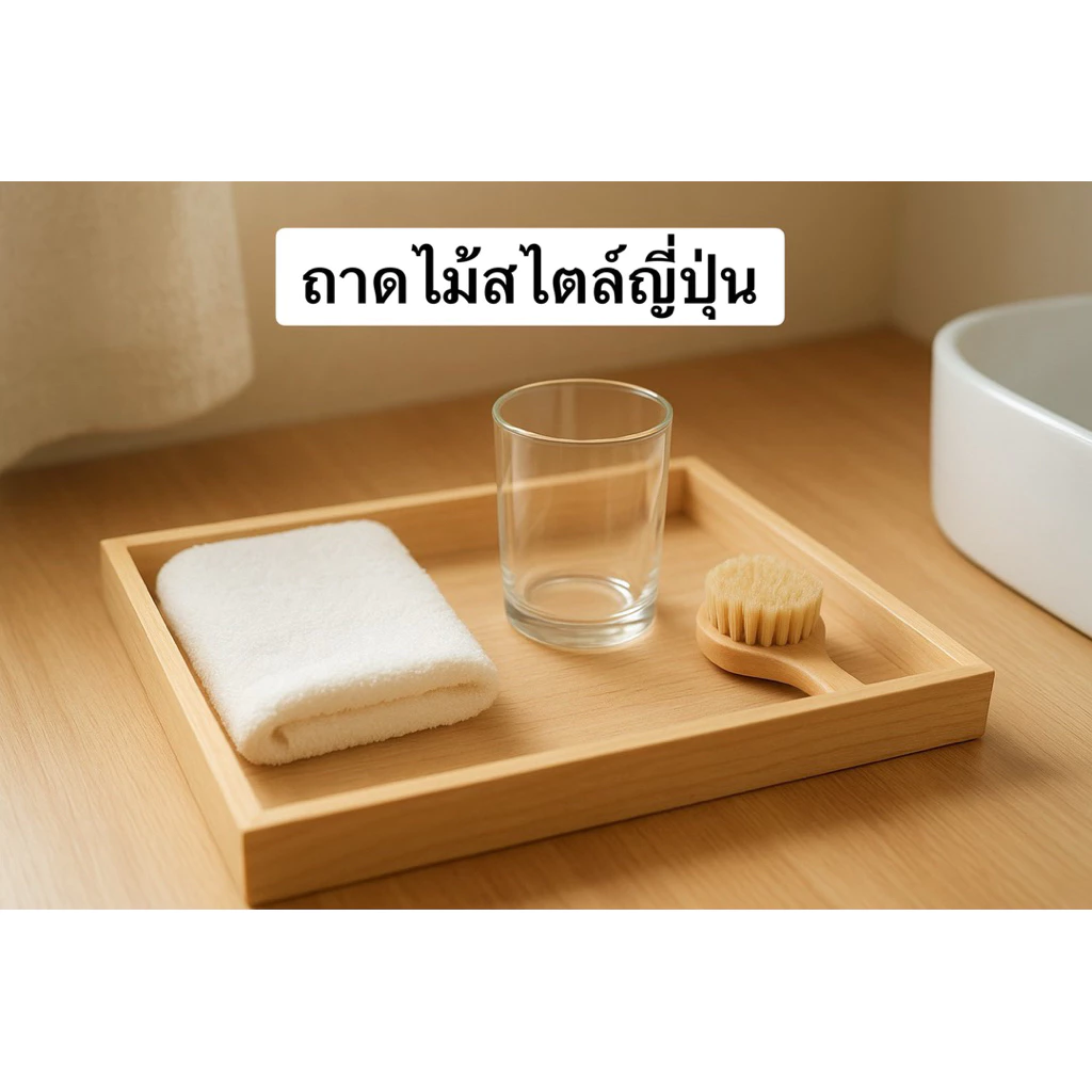 ถาดไม้สี่เหลี่ยมสไตล์ญี่ปุ่น มี 5ขนาด