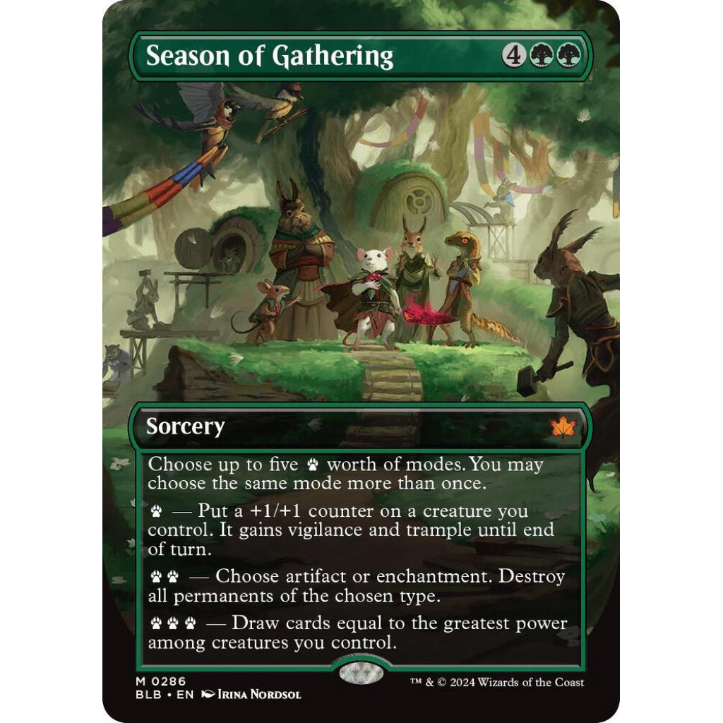 MTG : Season of Gathering (Borderless) - Bloomburrow (BLB) Bloomburrow