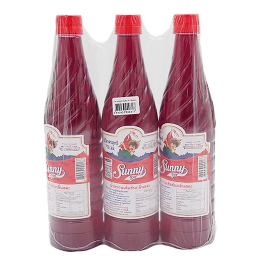 (พร้อมส่ง) Sunny boy ซันนี่บอย น้ำหวานรสสละ 710 มล. x 3