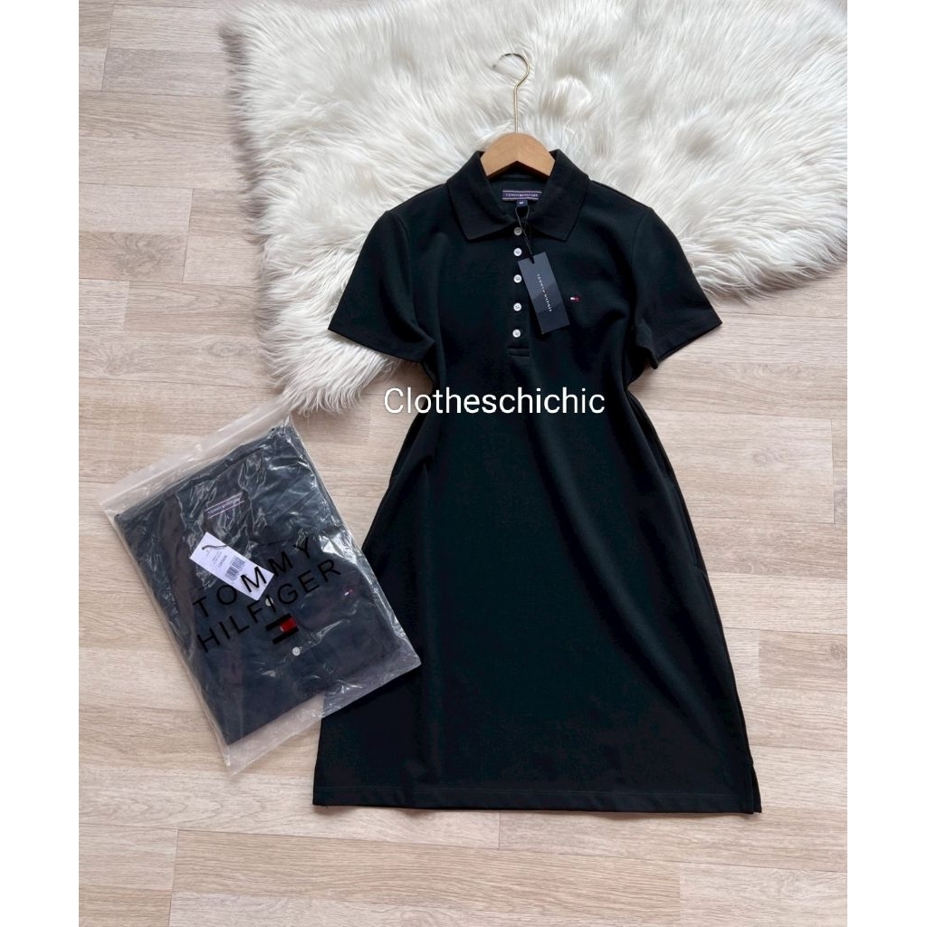 TOMM¥ 💐💙 เดรสสั้น เดรสคอก ผ้าคอตตอน งานปัก New💥🌈