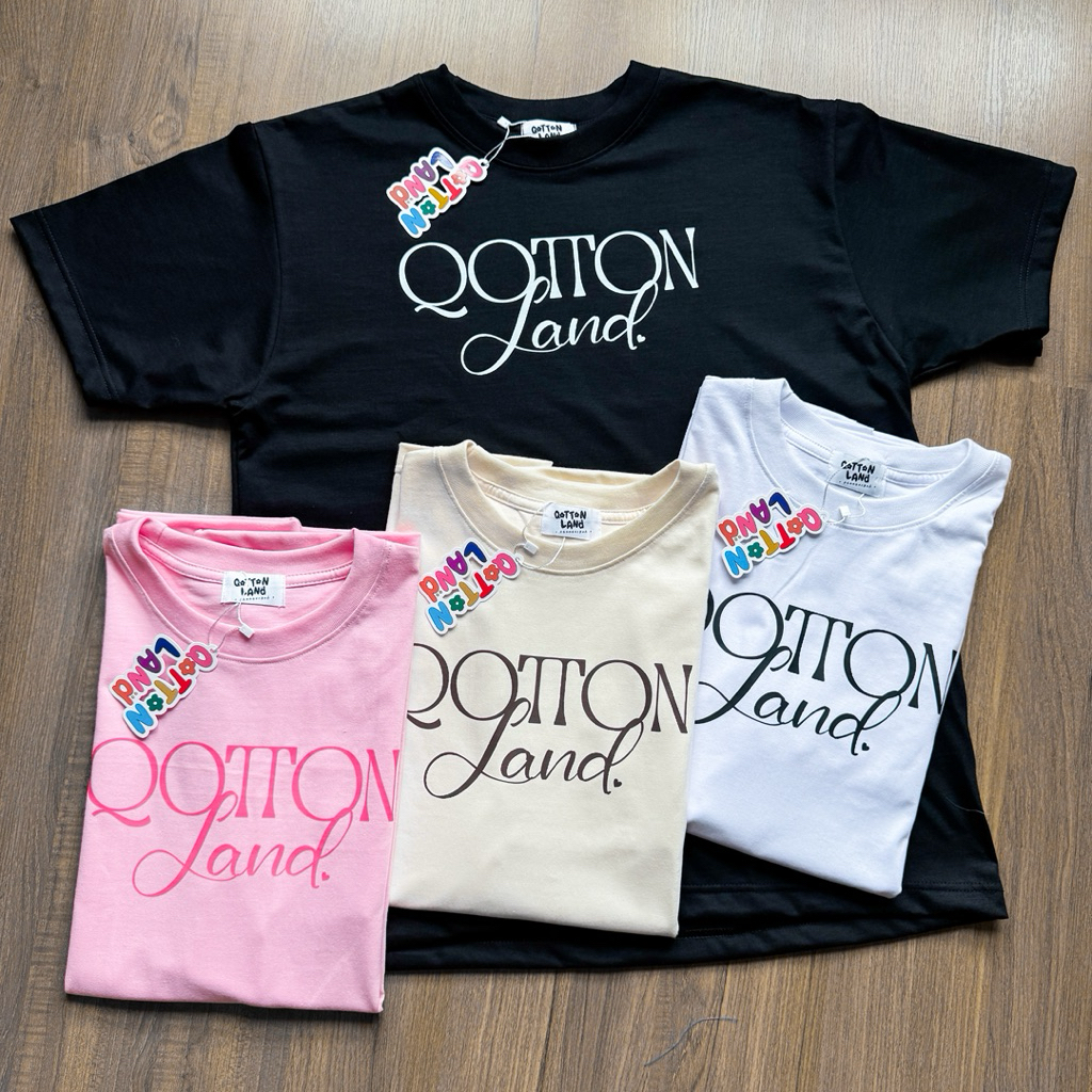 เสื้อยืดโอเวอร์ไซส์ Qotton Land สีพื้น