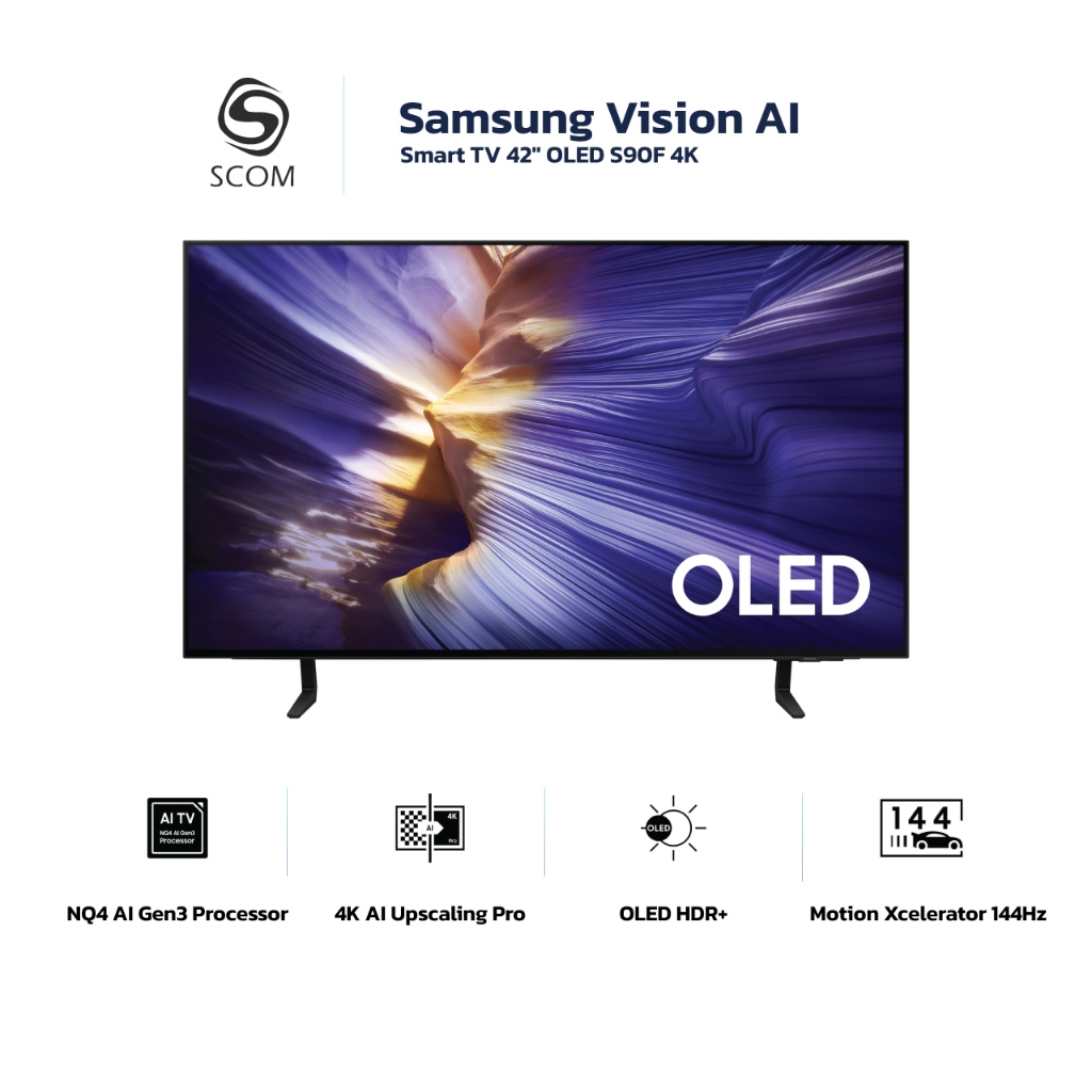 (TV) กรุงเทพส่งด่วน SAMSUNG 42" OLED S90F 4K Samsung Vision AI Smart TV 2025