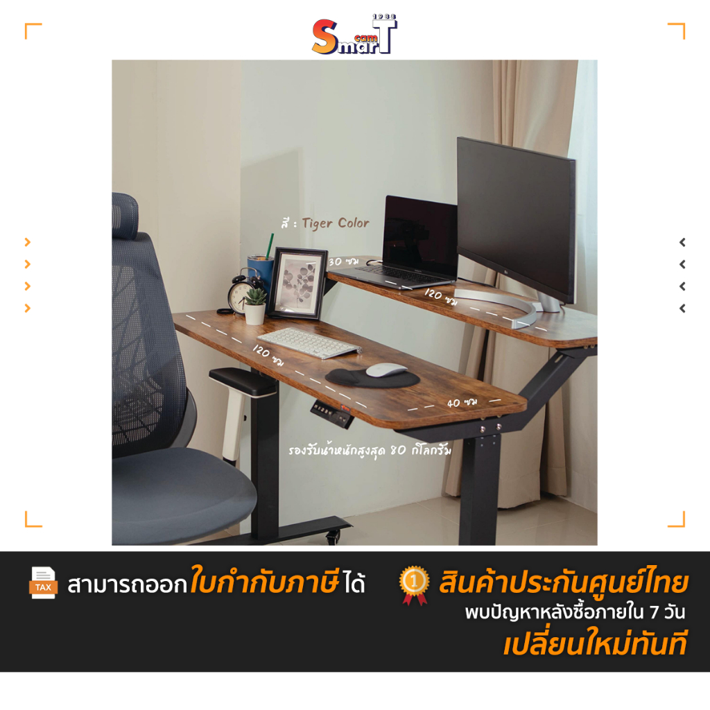 STM Work Space - NT33-E6 Dual Floor Studio Electric Table ( Tiger ) ประกันศูนย์ไทย