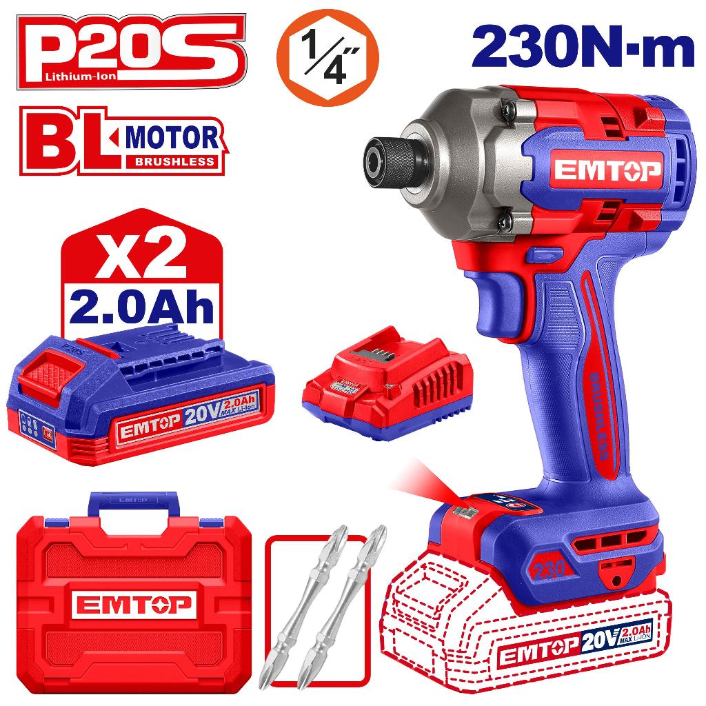 EMTOP ไขควงกระแทกไร้สาย รุ่น ECIRL2023