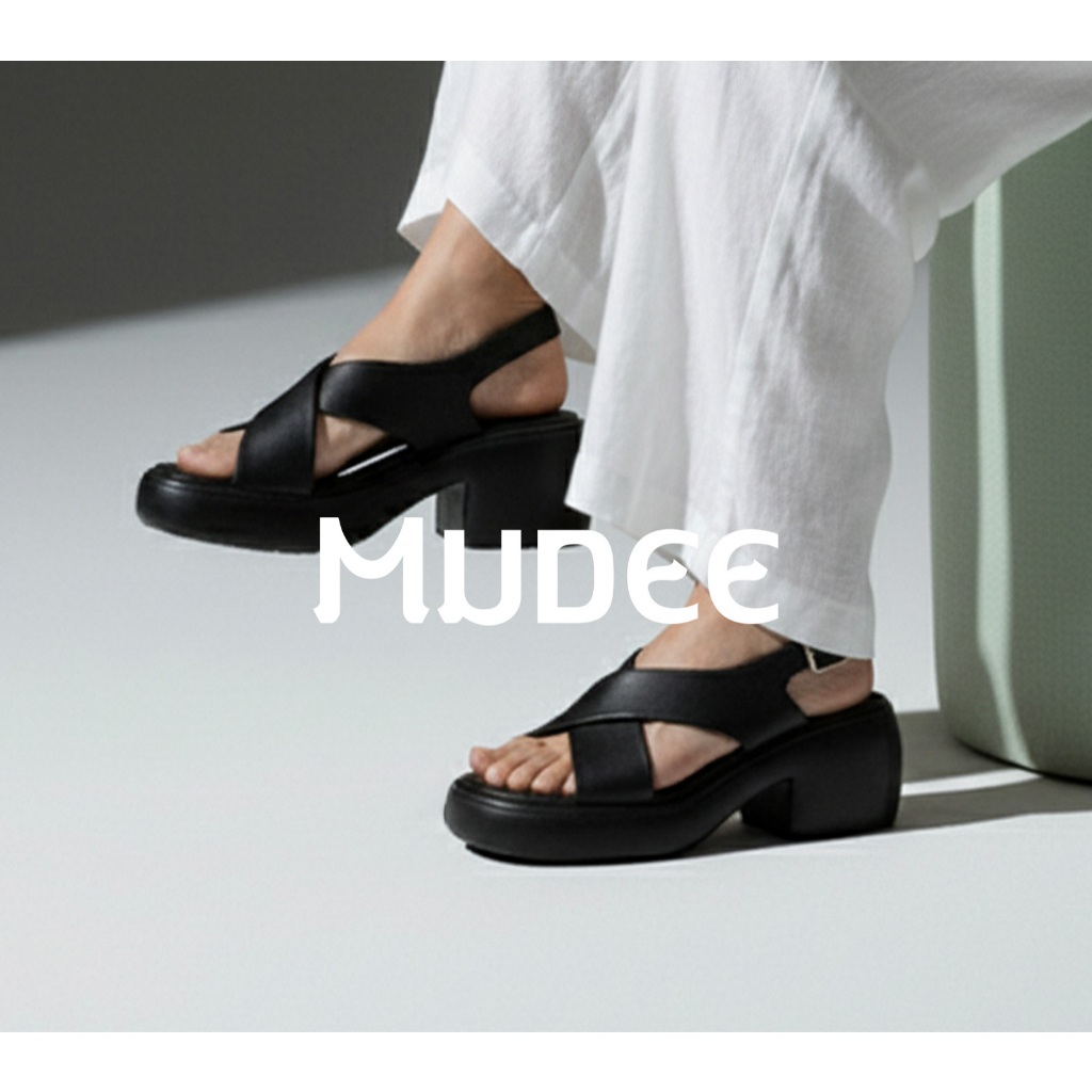 MUDEE รองเท้าผู้หญิงแฟชั่นแบบสายคาดหลัง