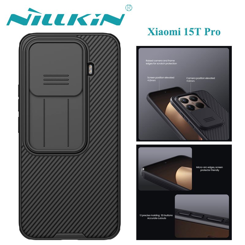 Nillkin เคส เคสโทรศัพท์ Xiaomi 15T Pro 5G Case Slide Camera Protection Shockproof Back Cover 15tpro 