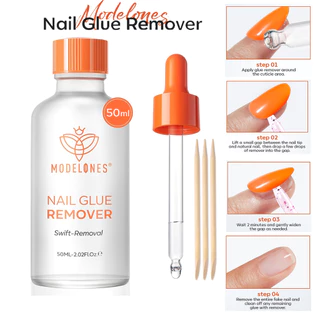 Modelones น้ํายาละลายกาว 30ml ถอดเล็บปลอม ไม่ทำลายเล็บแท้ ไร้กลิ่น คุณภาพดี Nail polish remover