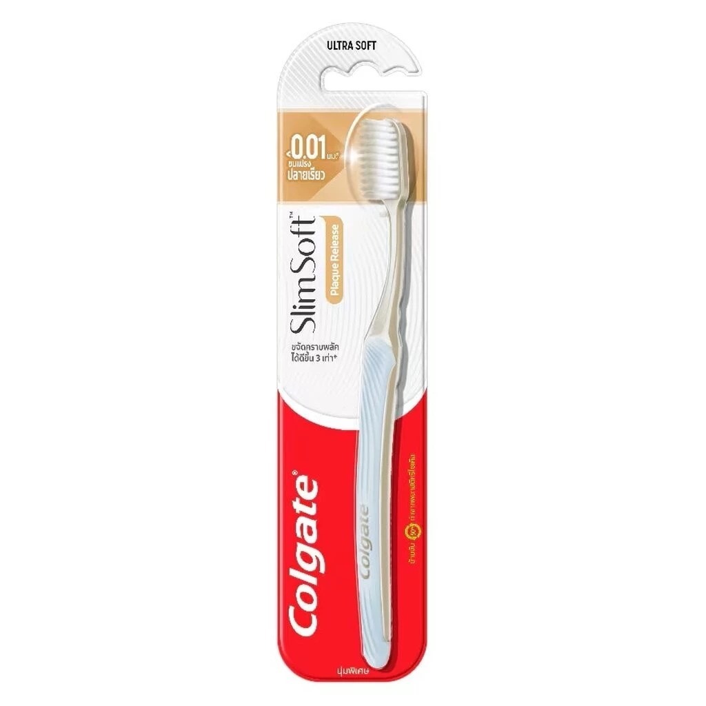 ลดเพิ่ม 30% 🔥 Colgate Slim Soft Plaque Release Toothbrush คอลเกต แปรงสีฟัน สลิมซอฟท์ พลัค คละสี