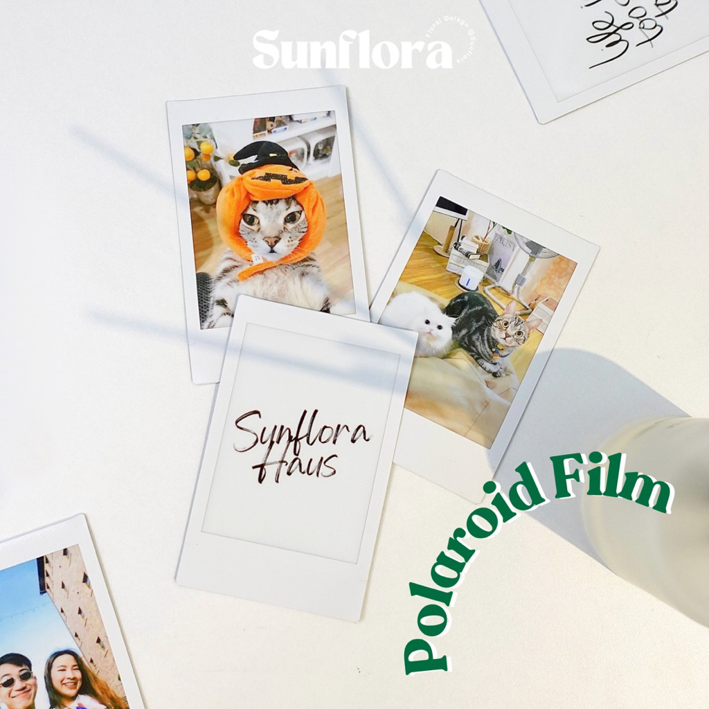 [Sunflora] รูปโพลาลอยด์ฟิล์มแท้ แนบติดช่อดอกไม้