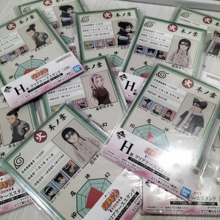 ของสะสม นารูโต๊ะ ที่ตั้งเคสใสโปสการ์ด ichiban Kuji Naruto นารูโตะ Chunin Exam Edition - Clear Case Stand - F Prize