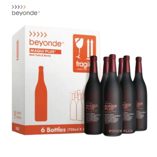 ล๊อตใหม่ 📢 บียอนด์ มากิพลัส (แบบขวด) 1 ลัง (750 มล. x 6 ขวด) beyonde Maqui Plus ULIFE ต้านอนุมูลอิสระ ดูแลตับ เสริมภูมิ
