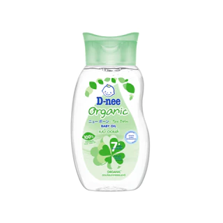 [แพ็คคู่] D-nee ดีนี่ ออร์แกนิค เบบี้ออยล์ 200 มล. + 200 มล. ,สีเขียว