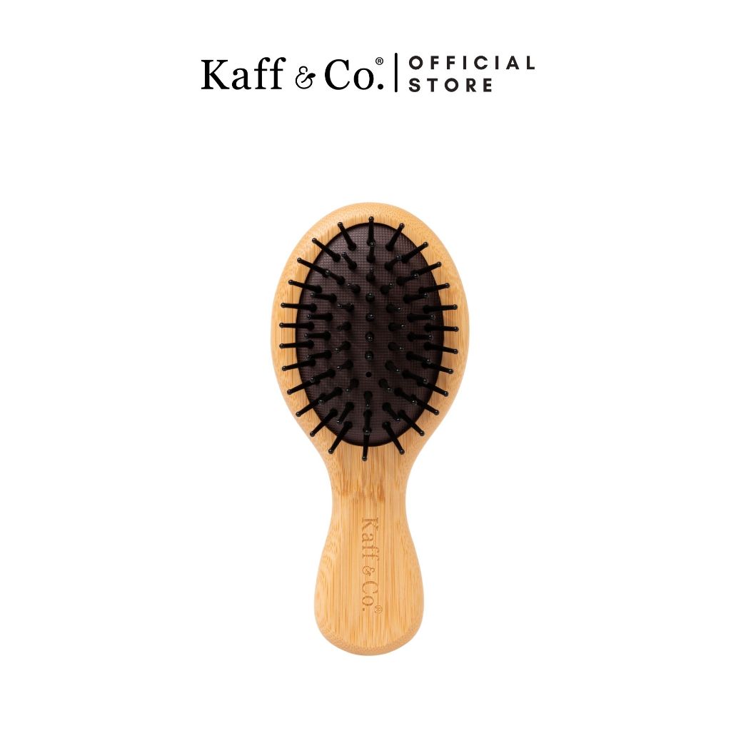 Kaff & Co. Portable Bamboo Hair Brush แปรงหวีไม้ไผ่ (ขนาดพกพา) 14 cm