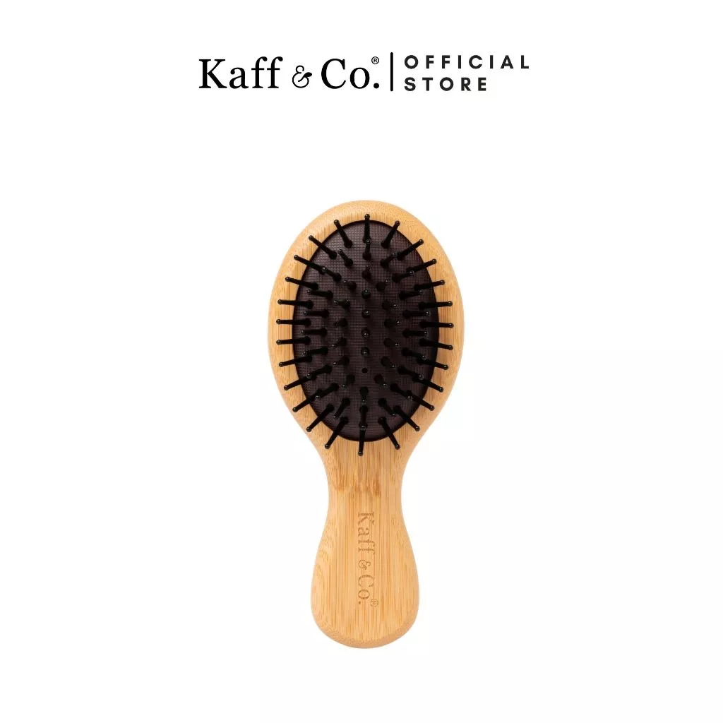 Kaff & Co. Portable Bamboo Hair Brush แปรงหวีไม้ไผ่ (ขนาดพกพา) 14 cm