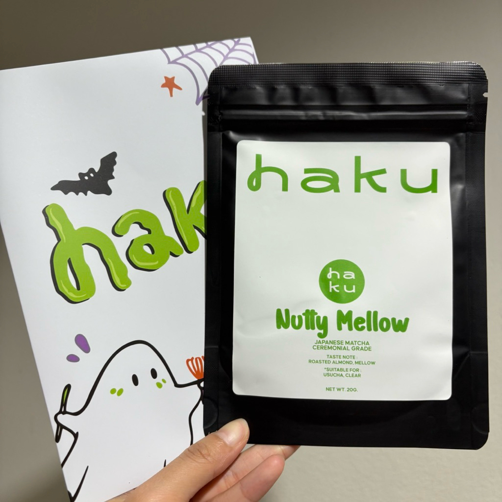 (พร้อมส่ง) HAKU MATCHA Nutty Mellow🥜 (roasted almond) 20 g.