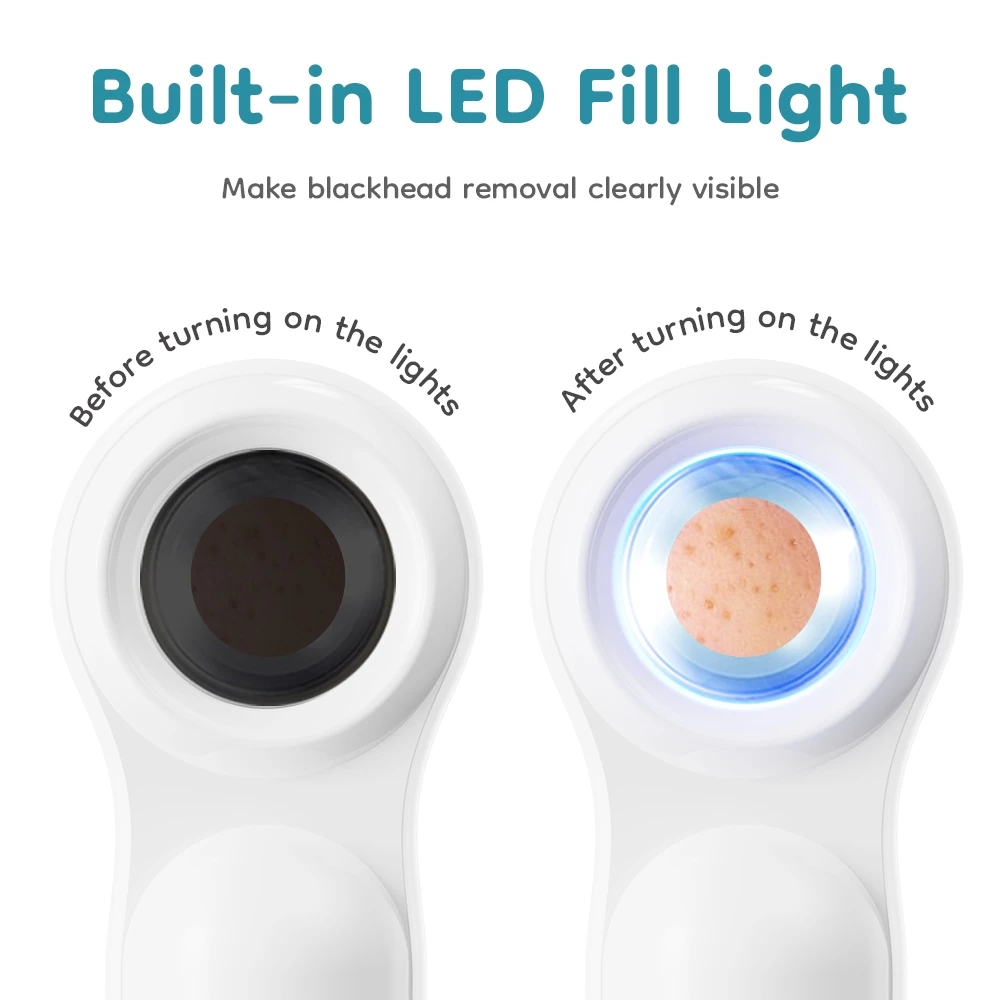 Airuidu BR04 Blackhead Remover เครื่องดูดสิวหัวดำแบบพกพาพร้อมไฟ LED กำลังขยาย 5 เท่า เหมาะสำหรับผู้หญิงและผู้ชาย thumbnail 10